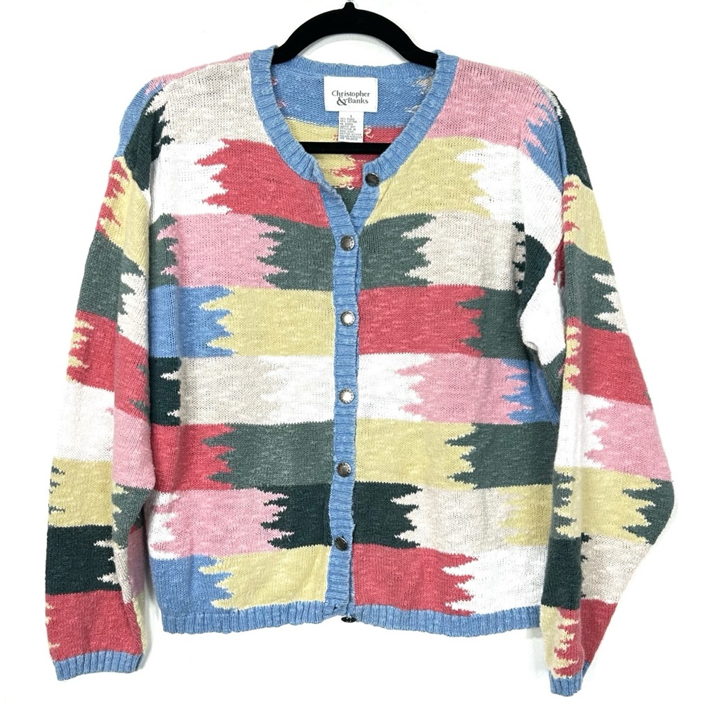 VINTAGE knit cardigan sweater CC27